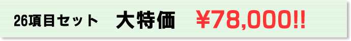 26項目セット　大特価　\78,000!!